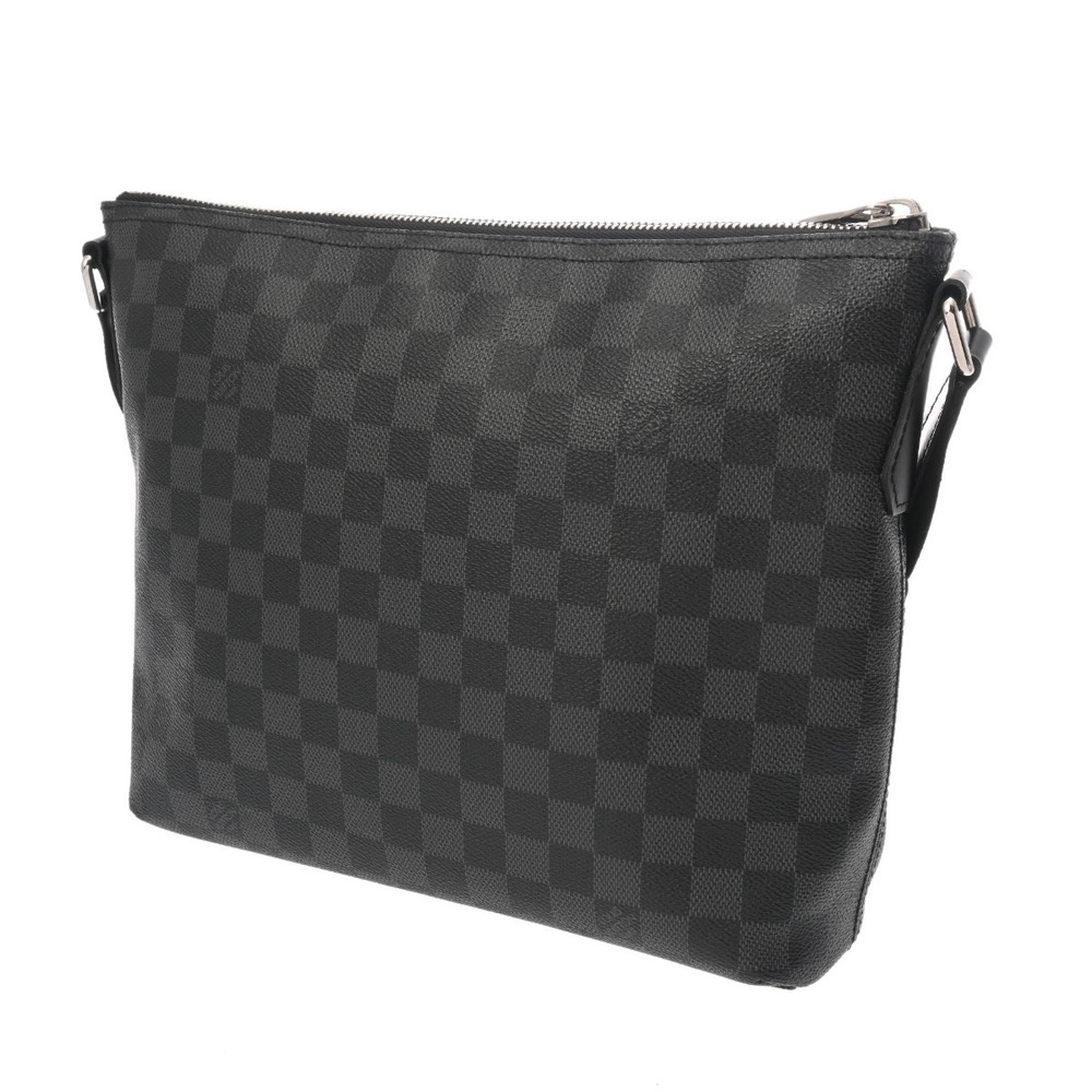 Louis Vuitton Bag Mick Black Shoulder Damier Graphite Gray Canvas